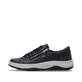 Chaussures à lacets remonte noires pour femmes D3Q00-00. Côté extérieur de la chaussure.