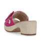 Cremebeige remonte Damen Pantoletten D0N53-80 mit einer leichten Sohle mit Blockabsatz. Schuh Innenseite