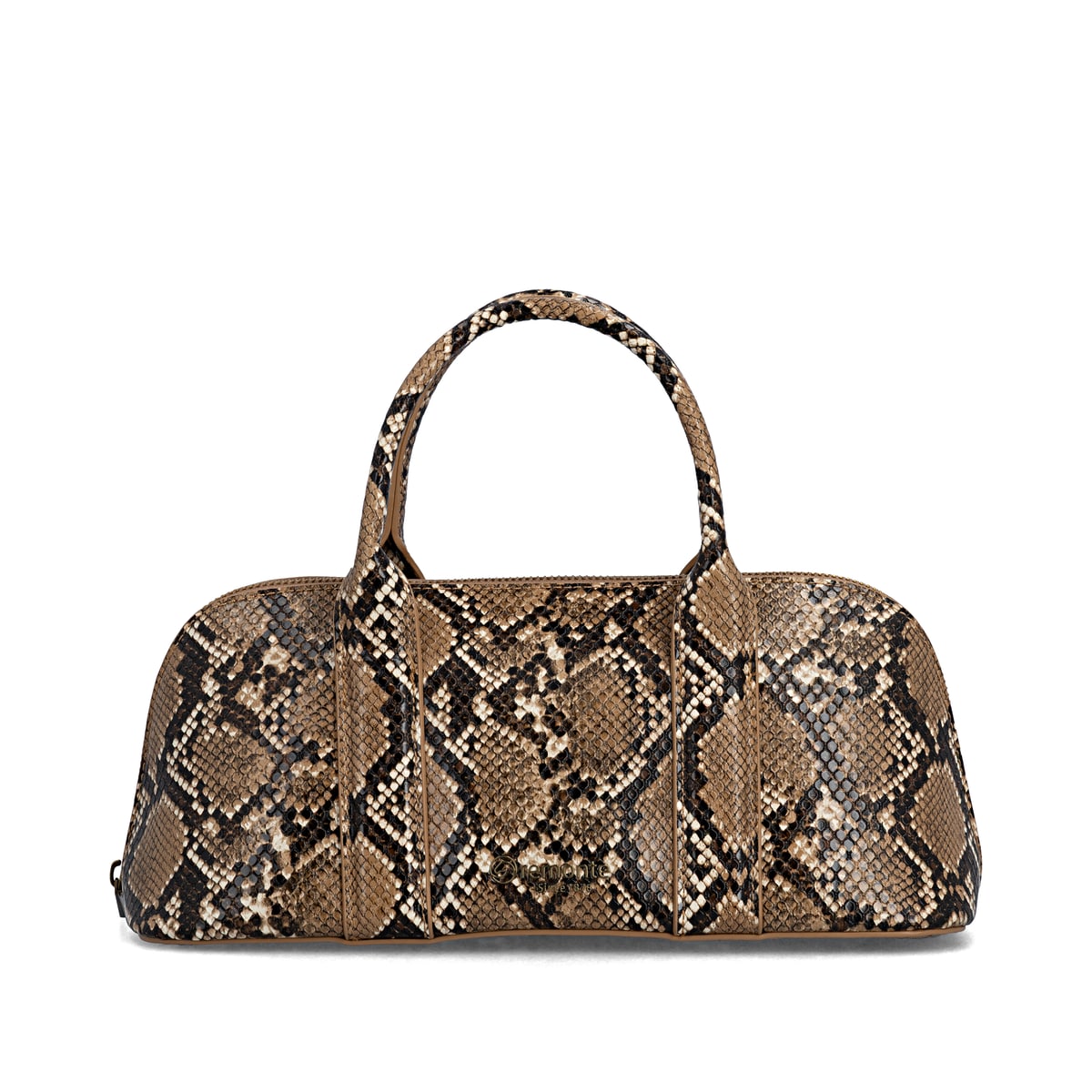 Sac à main remonte Q0673-25 avec motif serpent avec poignée de transport, bandoulière et poche intérieure.Devant.