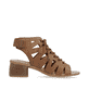 Braune remonte Riemchensandaletten R8776-24 mit einem Klettverschluss. Schuh Innenseite.