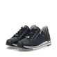 Dunkelblau-braune remonte Damen Sneaker R6716-14. Schuhpaar seitlich schräg.