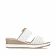 Weiße remonte Damen Pantoletten D6463-80 mit trendiger Schnalle. Schuh Innenseite.