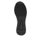 Schwarze vegane remonte Damen Slipper D0T08-03 mit einem Reißverschluss. Schuh Laufsohle.