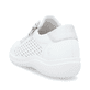 Weiße remonte Damen Schnürschuhe D1E08-80 mit einem Reißverschluss. Schuh von hinten.