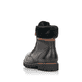 
Schwarze remonte Damen Schnürstiefel D8463-01 mit einer dämpfenden Profilsohle. Schuh von hinten