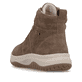 Braune remonte Damen Schnürstiefel D3Q70-26 mit wasserabweisender TEX-Membran. Schuh von hinten.