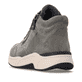 Graue remonte Damen Sneaker D3V71-45 mit wasserabweisender TEX-Membran. Schuh von hinten.