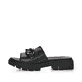 
Graphitschwarze remonte Damen Pantoletten D7952-00 mit einer dämpfenden Sohle. Schuh Außenseite