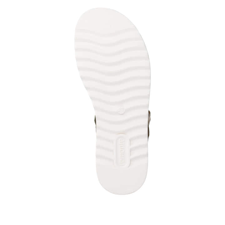 Grüne remonte Riemchensandalen D3P53-52 mit trendiger Schnalle. Schuh Laufsohle.