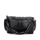 Sac à main remonte Q0716-00 en noir avec fermeture éclair et des bretelles ajustables. Verso.
