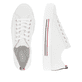 Weiße remonte Damen Sneaker Low D0900-80 mit Schnürung sowie der Komfortweite G. Schuh von oben, liegend.
