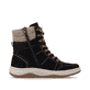 Schwarze remonte Damen Schnürstiefel D3Q72-03 mit wasserabweisender TEX-Membran. Schuh Innenseite.