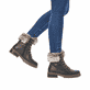 
Stahlschwarze remonte Damen Schnürstiefel D0B74-01 mit einer Glass-Fibre Sohle. Schuh am Fuß