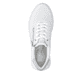 Weiße remonte Damen Schnürschuhe D2V03-80 mit Reißverschluss sowie Extraweite H. Schuh von oben.