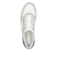 Weiße remonte Damen Schnürschuhe D1E06-81 mit einem Reißverschluss. Schuh von oben.