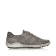 Silbergraue remonte Damen Schnürschuhe R1402-44 mit Schnürung und Reißverschluss. Schuh Innenseite