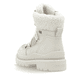 Altweiße remonte Damen Schnürstiefel D0C80-80 mit griffiger Glass-Fibre Sohle. Schuh von hinten.