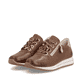 Baskets basses remonte marron pour femme D0H11-25 avec fermeture éclair. Chaussures inclinées sur le côté.