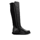 Tiefschwarze remonte Damen Hochschaftstiefel D3975-01 mit einer leichten Profilsohle. Schuh Innenseite