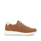 Braune remonte Damen Sneaker Low D2G01-20 mit einem Reißverschluss. Schuh Innenseite.