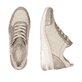 Baskets basses remonte métalliques pour femme D2401-61. Chaussure vue de dessus, couchée.