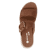 Braune remonte Damen Pantoletten D3J51-24 mit trendiger Schnalle. Schuh von oben.
