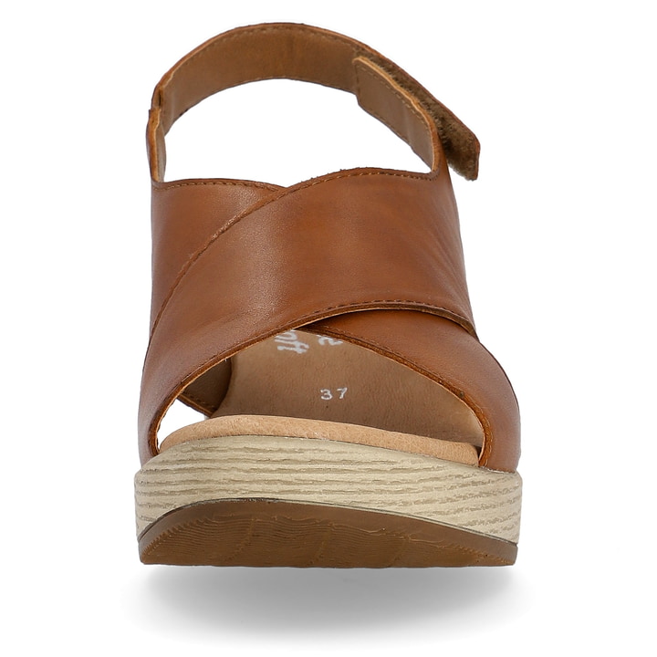 Cremebeige remonte Damen Pantoletten D0N53-80 mit einer leichten Sohle mit Blockabsatz. Schuh Innenseite