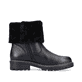 Nachtschwarze remonte Damen Kurzstiefel D0B71-01 mit Reißverschluss sowie Glass-Fibre. Schuh Innenseite