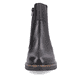
Mitternachtsschwarze remonte Damen Chelsea Boots D1A71-01 mit einer Profilsohle. Schuh von vorne.