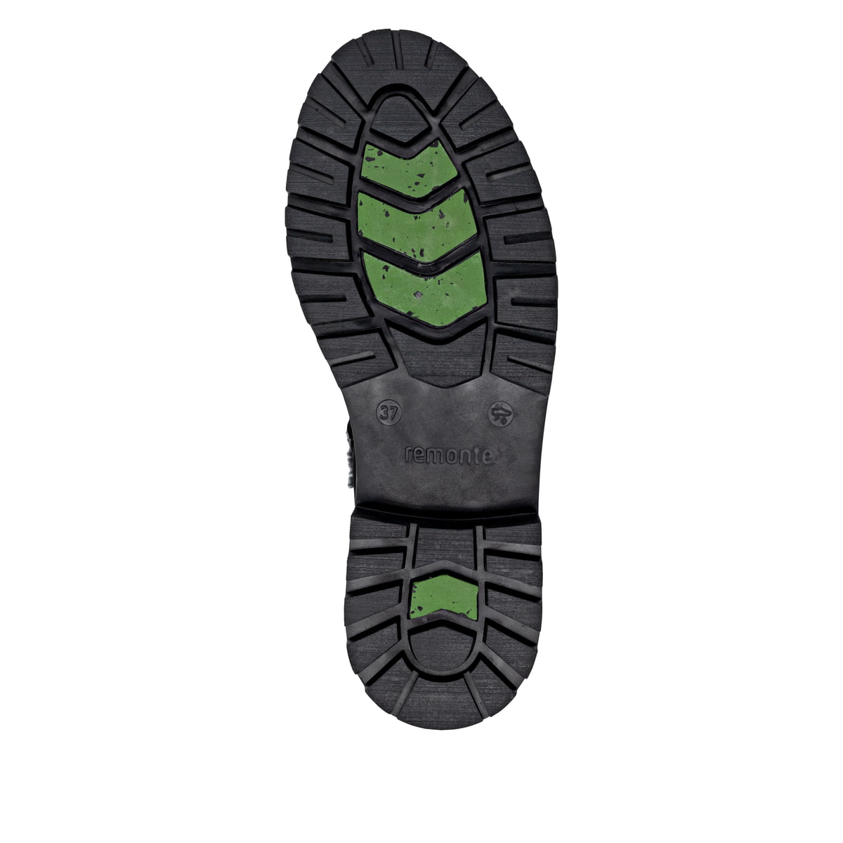 Schwarze remonte Damen Schnürstiefel D0B81-00 mit wasserabweisender TEX-Membran. Schuh Laufsohle.