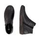 Bottines remonte noires pour femmes D0783-00 avec membrane remonteTEX. Chaussure vue de dessus, couchée.