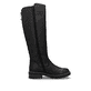 Schwarze remonte Hochschaftstiefel D0B72-01 mit wasserabweisender TEX-Membran. Schuh Innenseite.