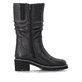 Schwarze remonte Hochschaftstiefel D0A75-01 mit wasserabweisender TEX-Membran. Schuh Innenseite.