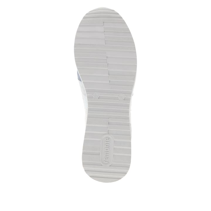 Weiße remonte Damen Sneaker D1G01-80 mit Schnürung sowie weichem Wechselfußbett. Schuh Laufsohle.