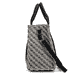 Sac à main remonte Q0767-02 noir avec motif tressé et bretelles amovibles ajustables. Côté droit.