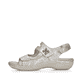 Graue remonte Riemchensandalen D7647-40 mit Klettverschluss sowie Komfortweite G. Schuh Außenseite.