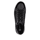 Schwarze remonte Damen Sneaker D2E70-00 mit Reißverschluss sowie Komfortweite G. Schuh von oben.