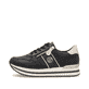 Schwarze remonte Damen Sneaker Low D1327-03 mit einem Reißverschluss. Schuh Außenseite.