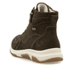 Braune remonte Damen Schnürstiefel D1S71-45 mit wasserabweisender TEX-Membran. Schuh von hinten.