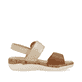 Metallische remonte Riemchensandalen R6853-90 mit einem Klettverschluss. Schuh Innenseite.