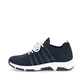 Blaue remonte Damen Slipper D1S05-14 mit einem Gummizug sowie der Komfortweite G. Schuh Außenseite.