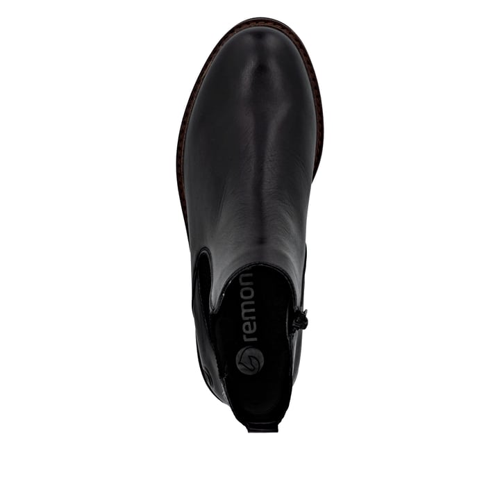 Chelsea Boots remonte noires femme D2Q70-00 avec membrane remonteTEX. Semelle extérieure de la chaussure.