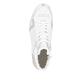 Weiße remonte Damen Sneaker High D0J70-82 mit einem Reißverschluss. Schuh von oben.