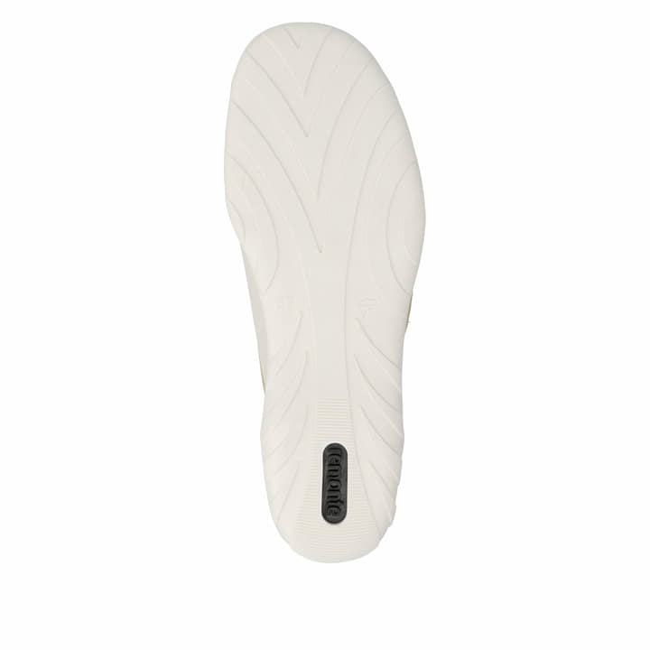 Beige vegane remonte Damen Schnürschuhe R3408-61 mit einem Reißverschluss. Schuh Laufsohle.
