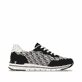 Baskets basses remonte noires vegan pour femme R6717-03 avec lacets. Côté intérieur de la chaussure.