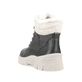
Grüngraue remonte Damen Schnürstiefel D0E71-52 mit Schnürung und Reißverschluss. Schuh von hinten