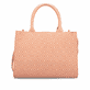 remonte Damen Shopper Q0757-90 in Altrosa-Metallic aus Kunstleder mit Reißverschluss. Shopper getragen.