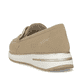 Beige remonte Damen Loafer D1G11-62 mit Gummizug sowie gepolsterter Einlegesohle. Schuh von hinten.