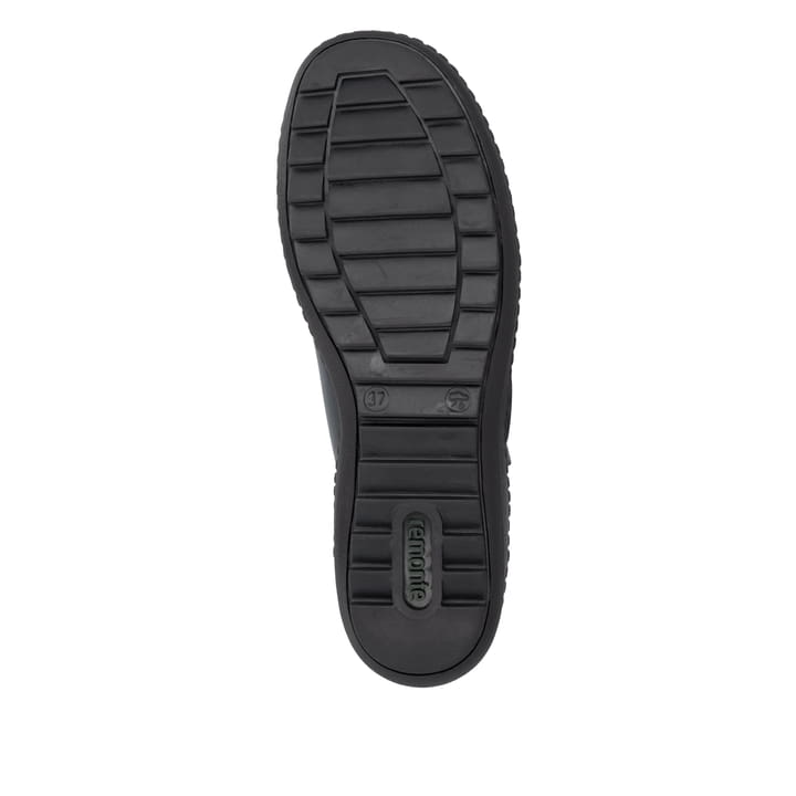 Dunkelblaue remonte Damen Schnürstiefel R1477-15 mit einem Reißverschluss. Schuh Laufsohle.