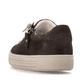 Baskets basses remonte marron pour femmes D0920-25 avec fermeture éclair. Chaussure vue de l'arrière.